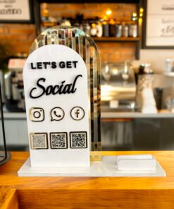 Acrylic Signage & QR Stands