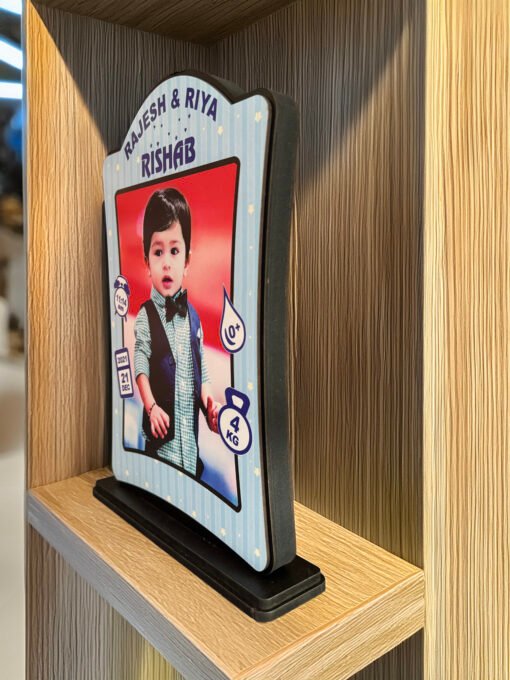 Personalized Baby Birth Details Acrylic Photo Frame | Custom Newborn Stats Frame with Name, Date, Time & Weight | Unique Baby Welcome Gift - Image 2