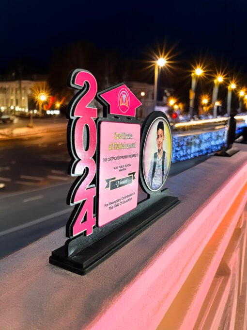 Personalized Graduation Year & Certificate Table Stand – Photo + Achievement - Image 4