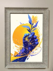 Rustic Deer & Artistic Wall Art – Rustic Frame ( All Size Avilable )