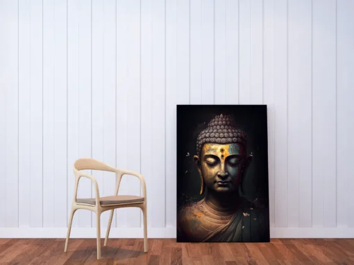 Buddha Canvas Wall Art – Tranquil Meditation Painting for Home & Office Décor - Image 4