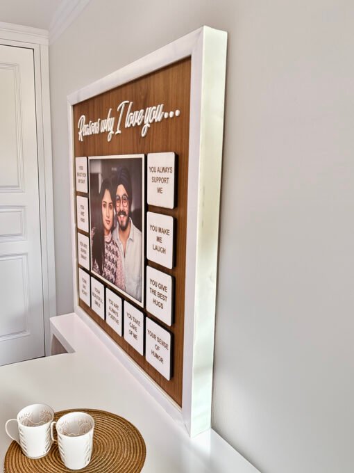 Personalized "Reasons Why I Love You" Wooden Photo Frame - Image 3
