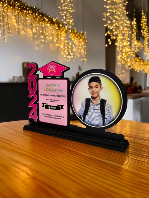 Personalized Graduation Year & Certificate Table Stand – Photo + Achievement - Image 3