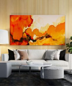 Intense Sunset Flame Art Abstract Decor