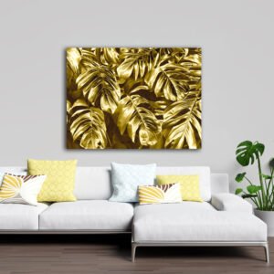 Luxury Golden Leaf Wall Art | Modern Canvas Painting for Living Room, Bedroom & Office Decor (Copy)