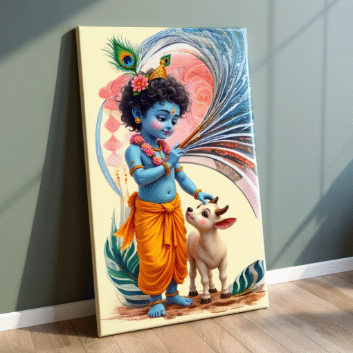 Krishna Anime Style Canvas Wall Art – Modern Spiritual Artwork for Home & Décor - Image 5