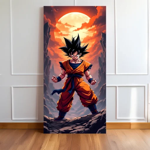 Dragon Ball Z Goku Moonlight Power Canvas Wall Art | The Print House™