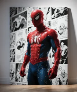 Spider-Man Canvas Wall Art – Premium Superhero Wall Décor | Custom Sizes & Gallery Wrap Frame | Living Room, Bedroom & Gaming Room Decoration