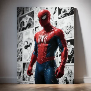 Spider-Man Canvas Wall Art – Premium Superhero Wall Décor | Custom Sizes & Gallery Wrap Frame | Living Room, Bedroom & Gaming Room Decoration