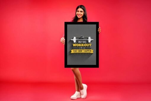 The Only Bad Workout Is the One That Didn’t Happen – Gym Motivation Poster - Image 10