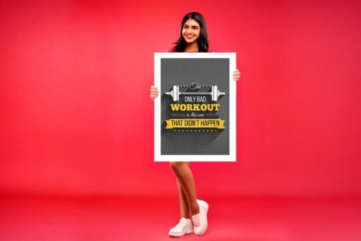 The Only Bad Workout Is the One That Didn’t Happen – Gym Motivation Poster - Image 12