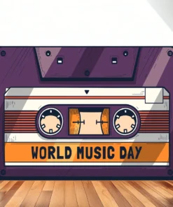 Retro Cassette Pop Art Canvas Wall Art – World Music Day | The Print House™