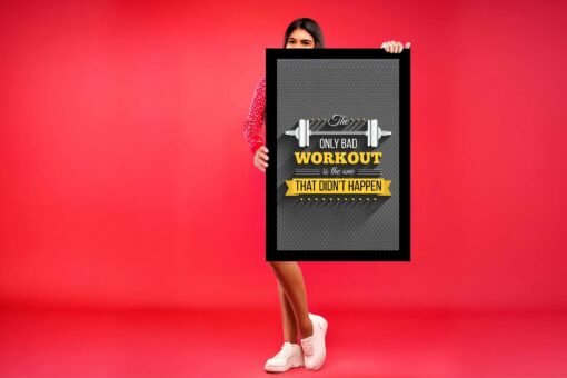 The Only Bad Workout Is the One That Didn’t Happen – Gym Motivation Poster - Image 13