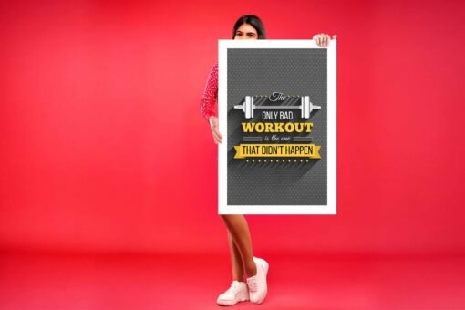 The Only Bad Workout Is the One That Didn’t Happen – Gym Motivation Poster - Image 14
