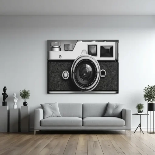 Vintage Camera Wall Art | Classic Retro Canvas Painting (All Sizes Available) - Image 2