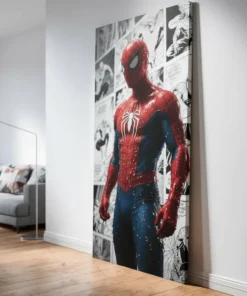 Alternative view of Spider-Man Canvas Wall Art – Premium Superhero Wall Décor | Custom Sizes & Gallery Wrap Frame | Living Room, Bedroom & Gaming Room Decoration