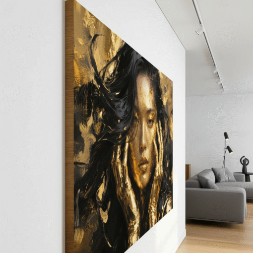 Golden Abstract Woman Canvas Wall Art | The Print House™ - Image 2