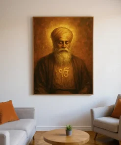 Guru Nanak Dev Ji Spiritual Wall Art Canvas Painting | The Print House™