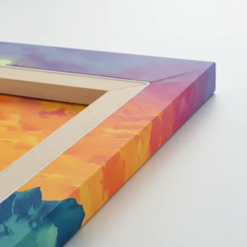 Sunset Mountain Canvas Wall Art – Inspirational Landscape Painting | Vibrant Sunset & Mountain View | Premium HD Print on Canvas | Custom Sizes & Gallery Wrap Frame - Image 6