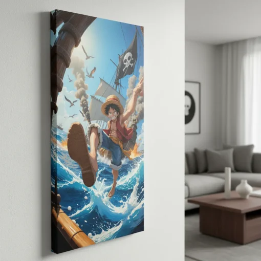 One Piece Luffy Pirate Adventure Canvas Wall Art - Image 2