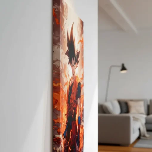 Dragon Ball Z Fiery Aura Goku Canvas Wall Art - Image 4