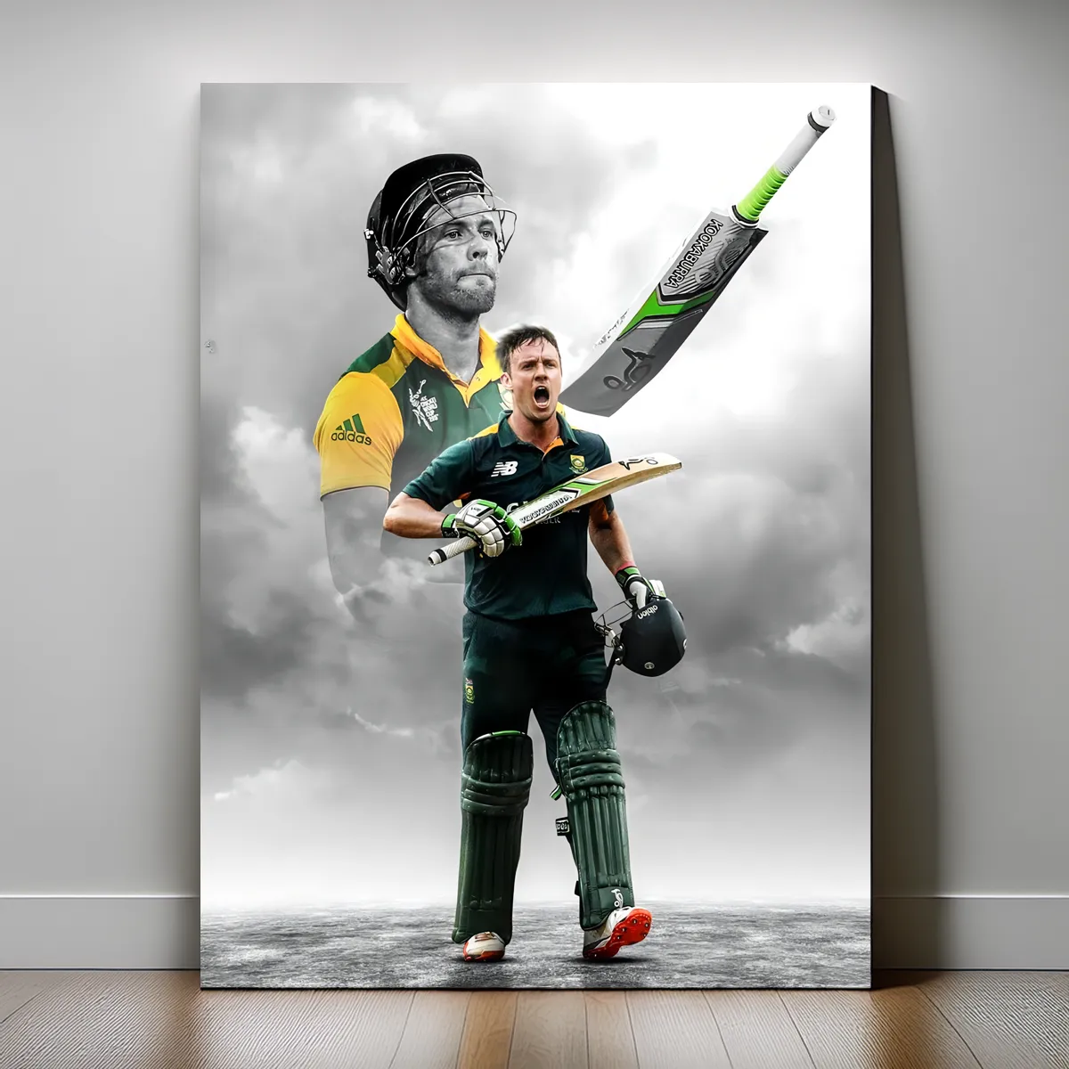 AB de Villiers Epic Canvas Print β Premium Cricket Wall Art