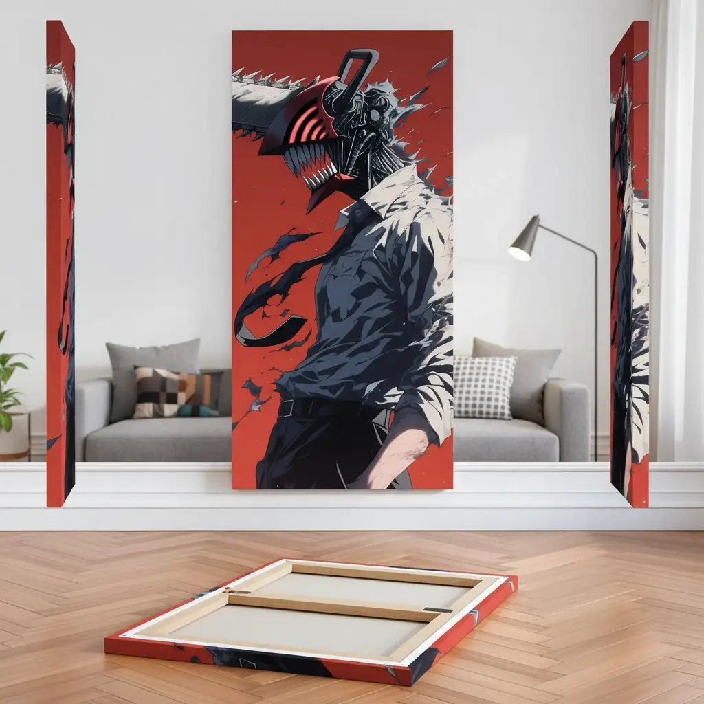Denji Hybrid Form Chainsaw Man Canvas Wall Art | The Print House™ - Image 2